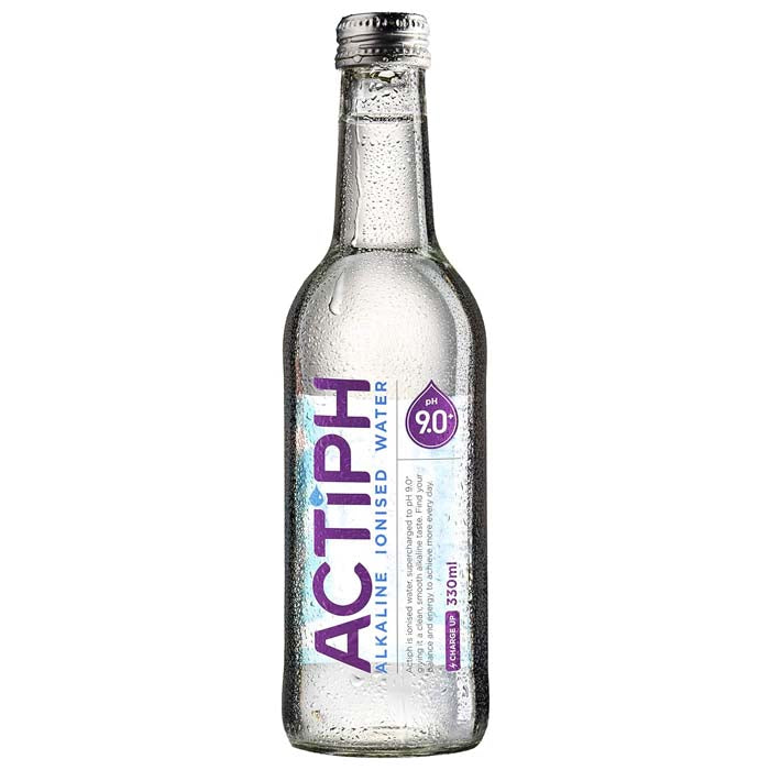 ACTIPH - Water Alkaline Ionised Water Glass Bottle, 330ml