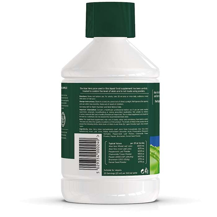 AloeDent - Aloe Pura Aloe Vera Digestive Aid, 500ml - Back