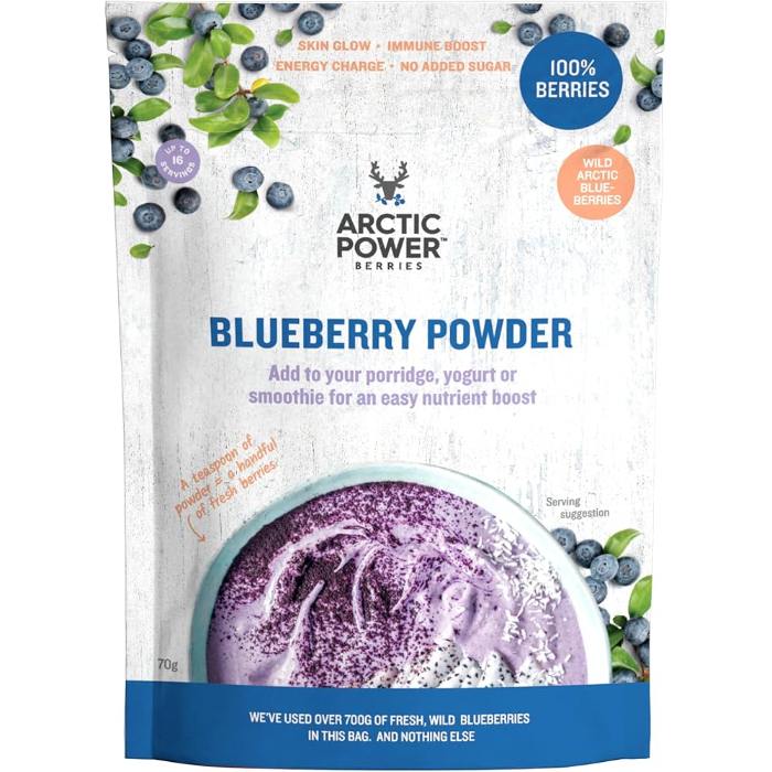 Arctic Power Berries - 100% Pure Blueberry Powder, 70g - Pack of 6