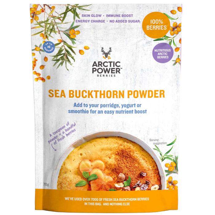 Arctic Power Berries - Sea Buckthorn Powder, 70g, Pack of 6