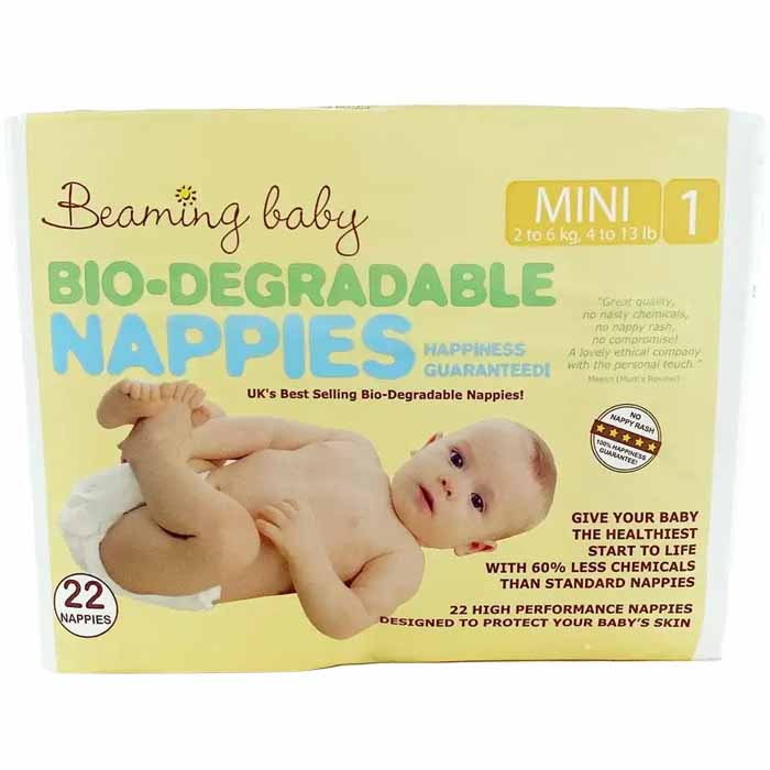 Beaming Baby - Nappies Mini Size 1 Nappies x 22