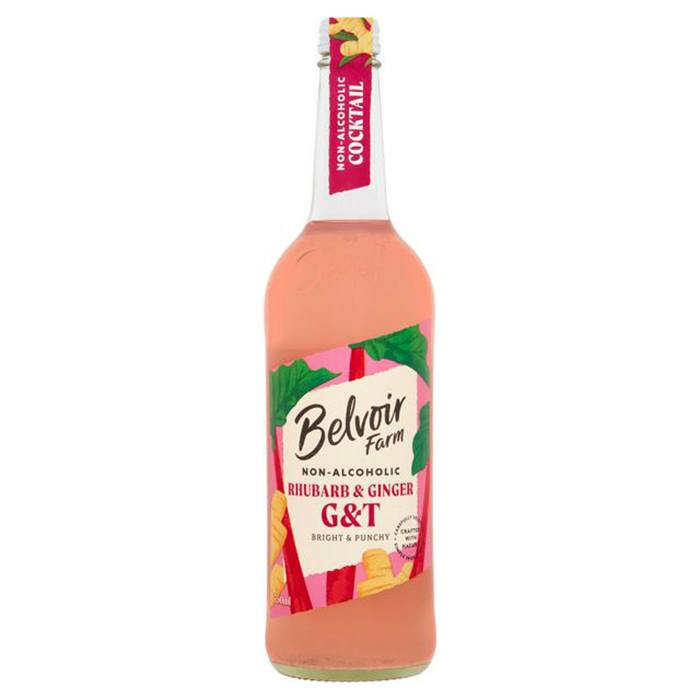 Belvoir Fruit Farms - Non-Alcoholic Rhubarb & Ginger G&T, 750ml