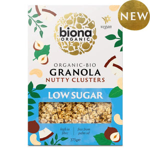 Biona - Organic Granola Nutty Clusters Low Sugar, 375g | Multiple Options