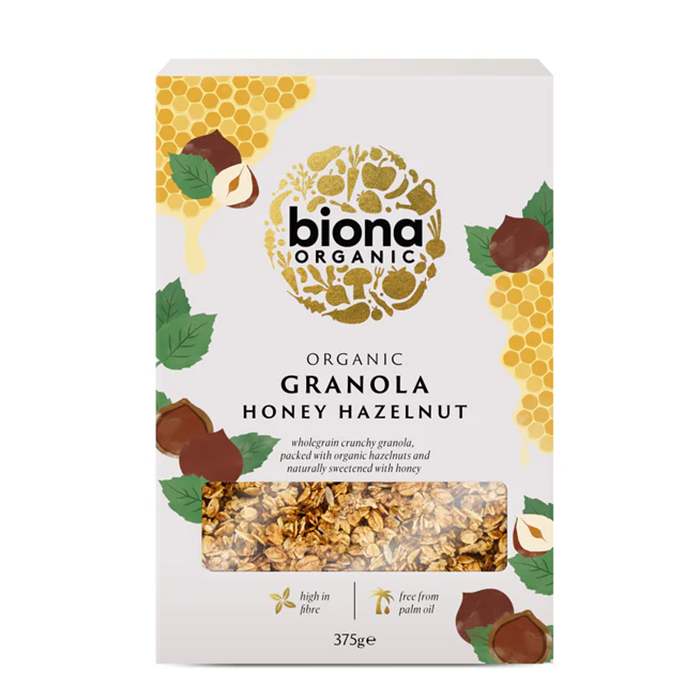 Biona - Organic Honey Hazelnut Granola, 375g - Pack of 6