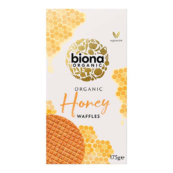 Biona - Organic Honey Waffles, 175g - Pack of 12
