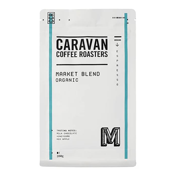 Caravan Coffee Roasters - Organic Market Ground Coffee, 200g - Pack of 6