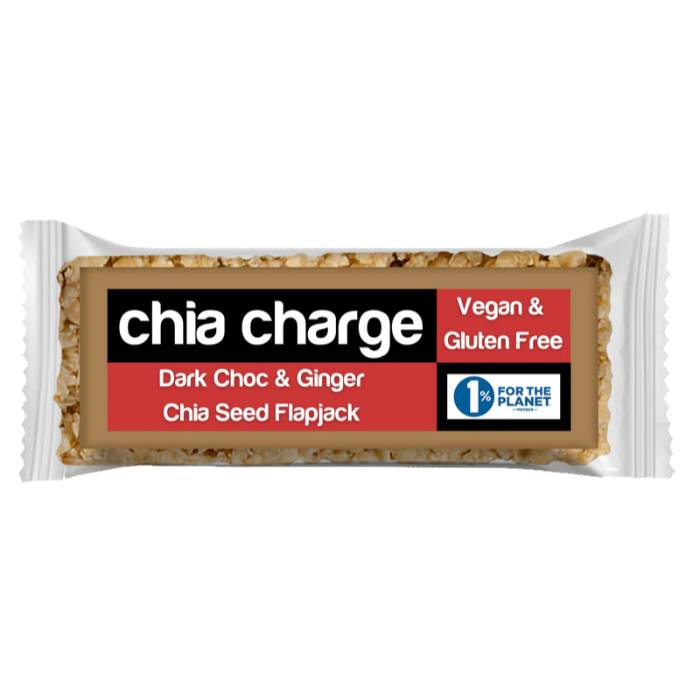 Chia Charge - Vegan Chia Flapjack Dark Choc Ginger, 30g  Pack of 20