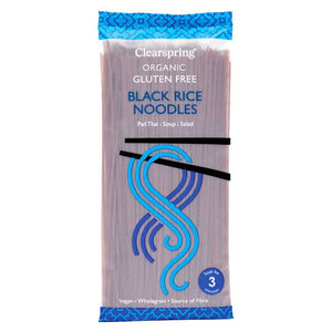 Clearspring - Organic Gluten-Free Black Rice Noodles, 200g | Pack of 10