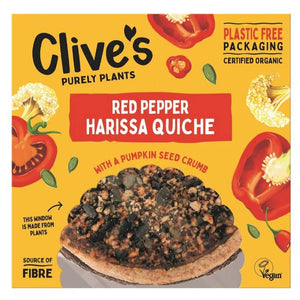 Clive's - Organic Red Pepper Harissa Quiche, 380g | Pack of 4