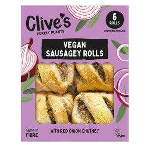 Clive's - Organic Vegan Sausagey Rolls, 160g | Pack of 4