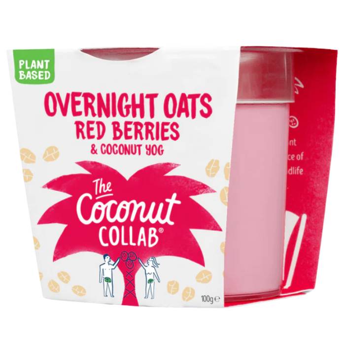 Coconut Collaborative - Overnight Oats Red Berries Yoghurt, 100g  Pack of 6