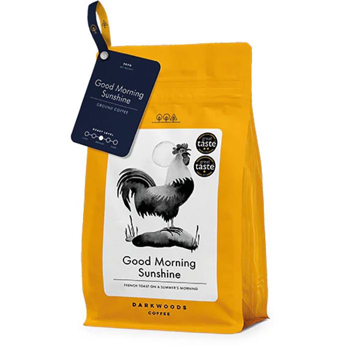 Dark Woods Coffee - Good Morning Sunshine Ground Coffee, 250g - Pack of 8