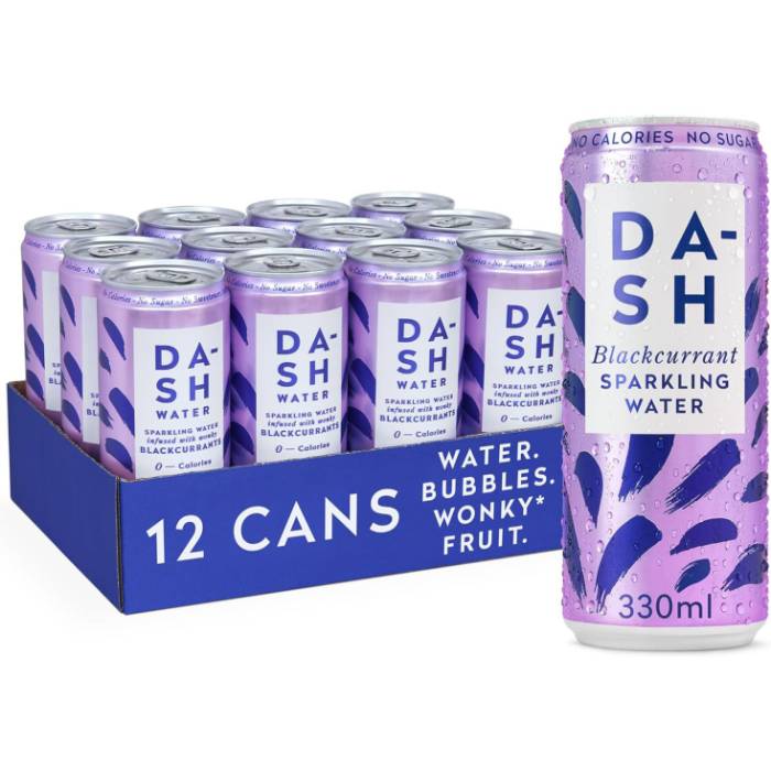 Dash Water - Sparkling Blackcurrant, 330ml 