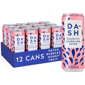 Dash Water - Sparkling Raspberry, 330ml | Multiple Pack Sizes