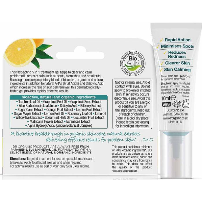 Dr. Organic - Skin C 5 in 1 Treatment Gel, 10ml - back