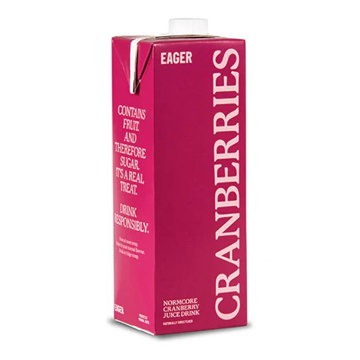 Eager - Cranberry Juice, 1L - Pack of 8