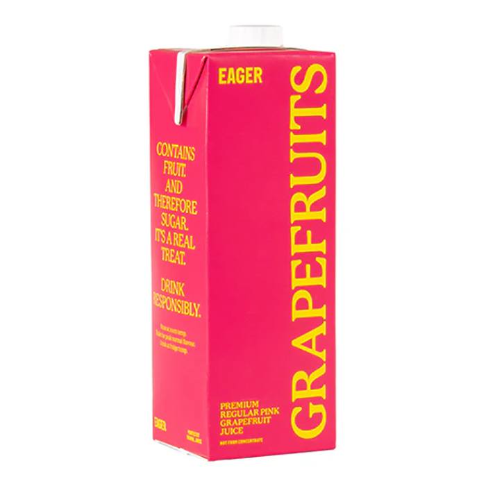 Eager - Pink Grapefruit Juice, 1L - Pack of 8