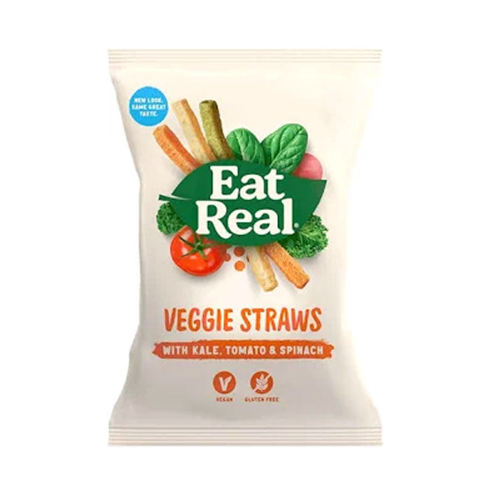 Eat Real - Sea Salt & Black Pepper Veggie Straws, 110g  Pack of 10