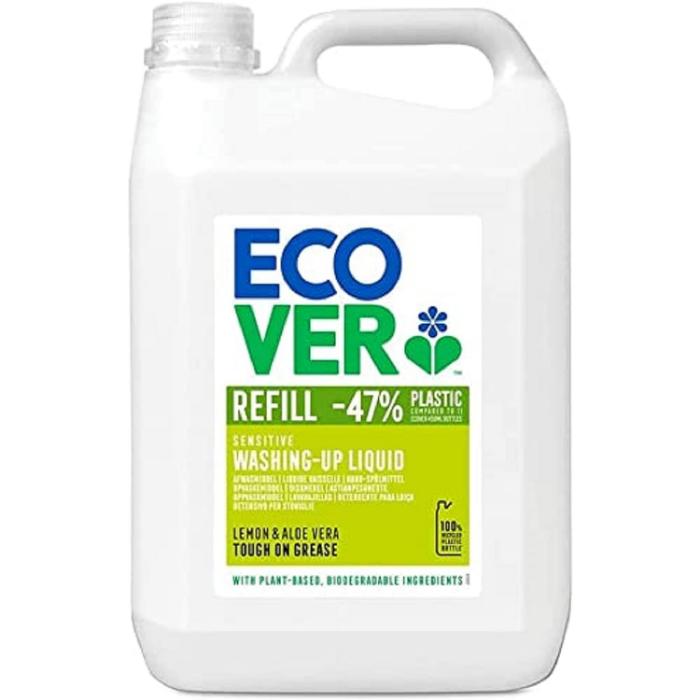 Ecover - Ecover Lemon & Aloe Vera Washing Up Liquid, 5L