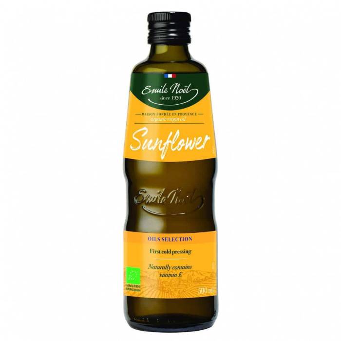 Emile Noel - Organic Virgin Sunflower Oil, 500ml