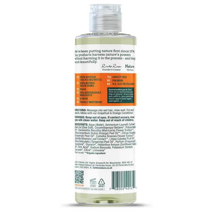 Faith In Nature - Grapefruit & Orange Shampoo, 400ml - back