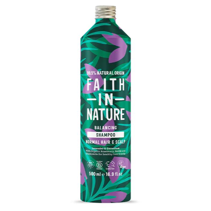 Faith In Nature - Lavender & Geranium Shampoo in Aluminium Bottle, 500ml 