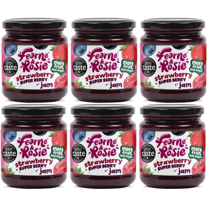 Fearne & Rosie - Superberry Jam Reduced Sugar, 310g  Pack of 6