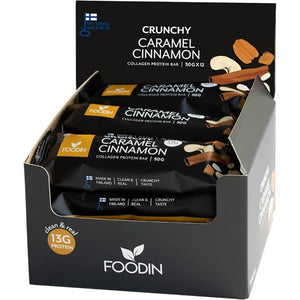 Foodin - Collagen Protein Bar Caramel Cinnamon, 50g | Pack of 12