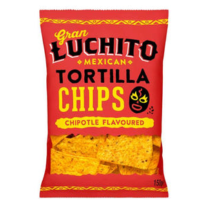 Gran Luchito - Chipotle Tortilla Chips, 150g | Pack of 10