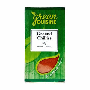 Green Cuisine - Chillies Ground, 50g | Pack of 6