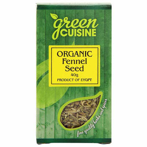 Green Cuisine - Organic Fennel Seed, 40g | Pack of 6