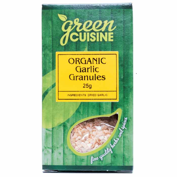 Green Cuisine - Organic Garlic Granules, 25g  Pack of 6