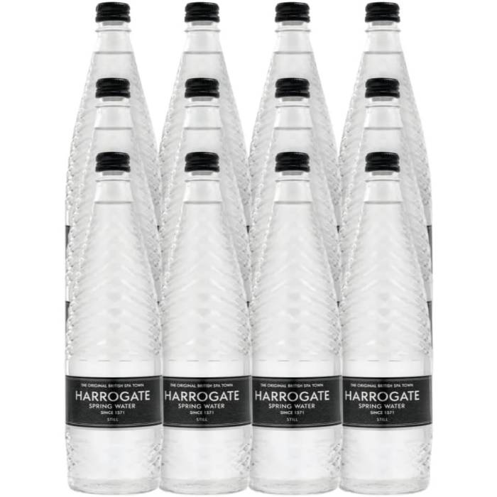 Harrogate Water - Glass Still Spring Water,750ml Pack of 12