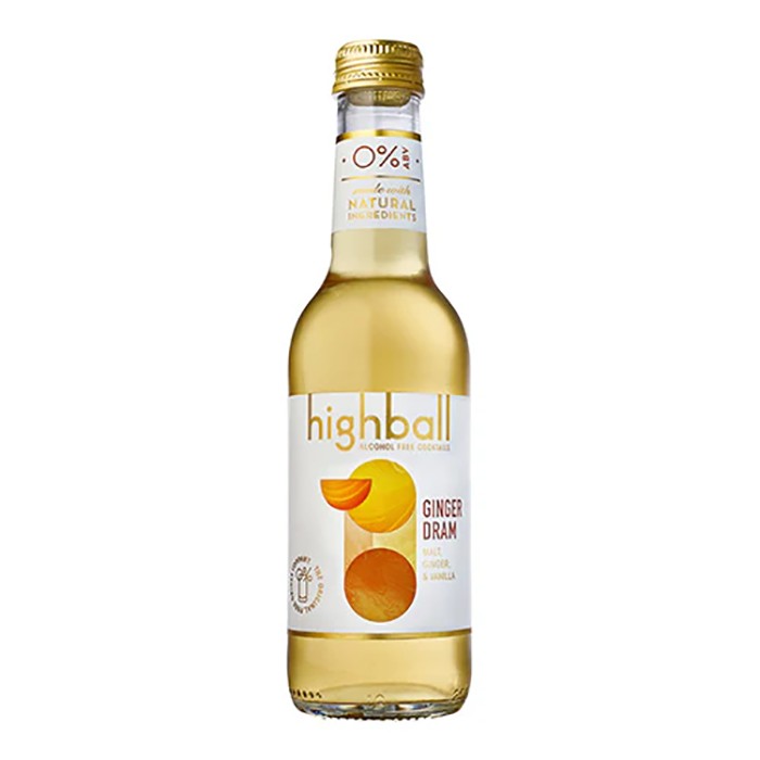 Highball Alcohol Free Cocktails - Ginger Dram Cocktails, 250ml - Pack of 12