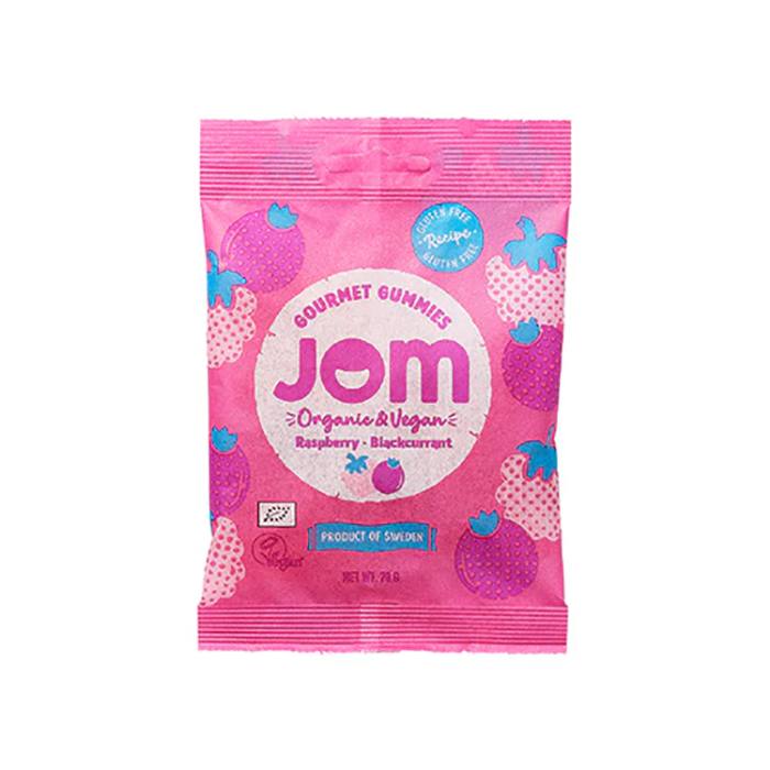 JOM - Organic Gummies Raspberry & Blackcurrant, 70g  Pack of 16