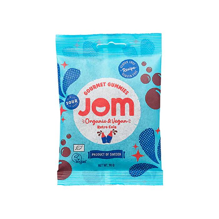 JOM - Organic Gummies Sour Retro Cola, 70g  Pack of 16