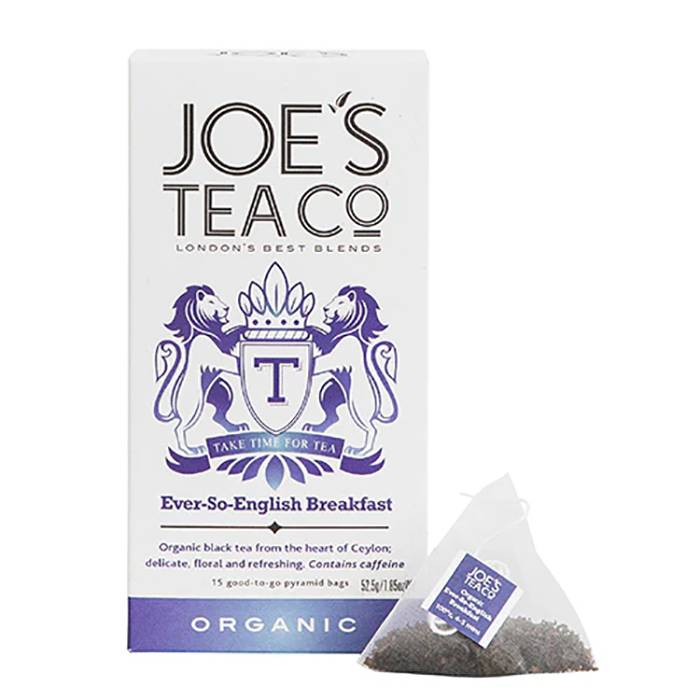 Joe's Tea Co. - Organic Ever-So-English Breakfast Tea, 15 Bags- Pack of 6