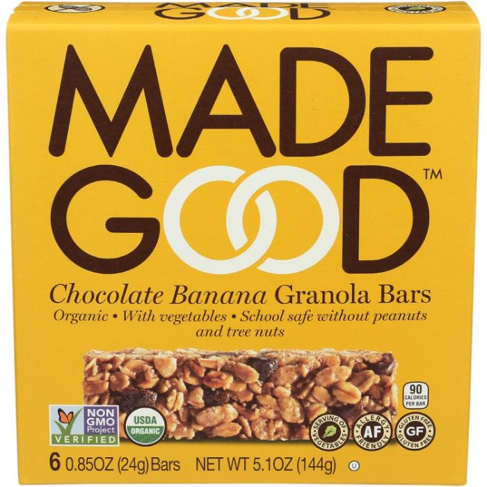 MadeGood - Granola Bar Choc Banana, 144g