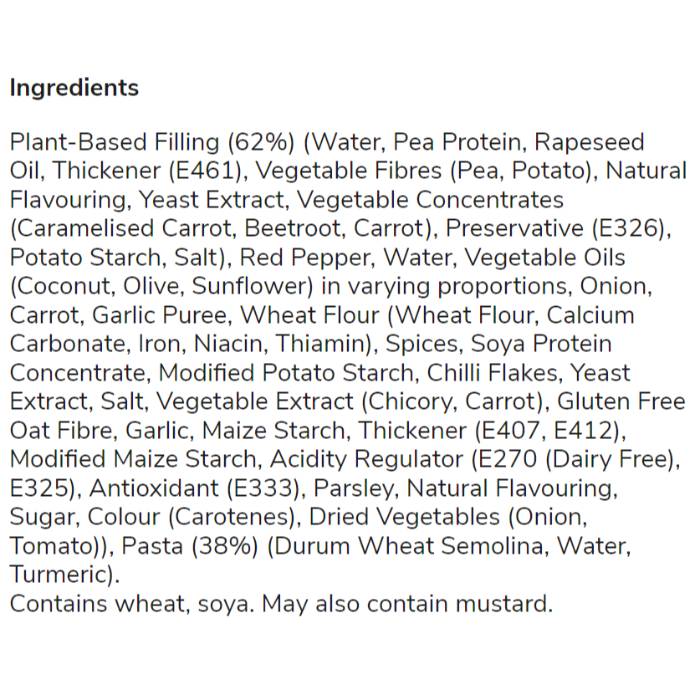 Meatless Farm - Plant-Based No-Duja Ravioli, 198g - Back