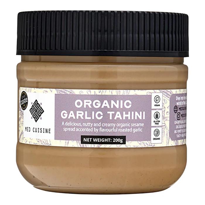 Med Cuisine - Garlic Organic Tahini PET, 200g - Pack of 12