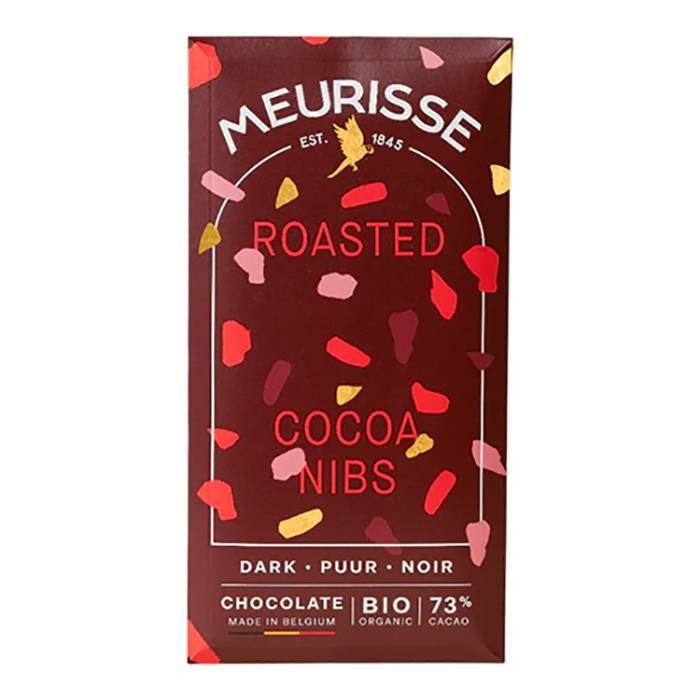 Meurisse - Dark chocolate with Cocoa Nibs, 100g  Pack of 15