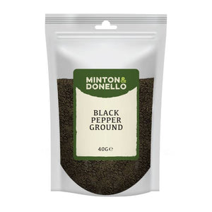 Minton & Donello - Black Pepper Ground, 40g | Pack of 10