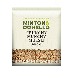 Minton & Donello - Crunchy Munchy Muesli, 500g | Pack of 6