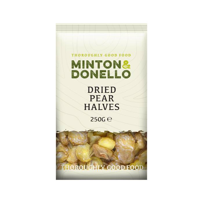 Minton & Donello - Dried Pear Halves, 250g  Pack of 6