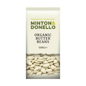 Minton & Donello - Organic Butter Beans, 500g | Pack of 6