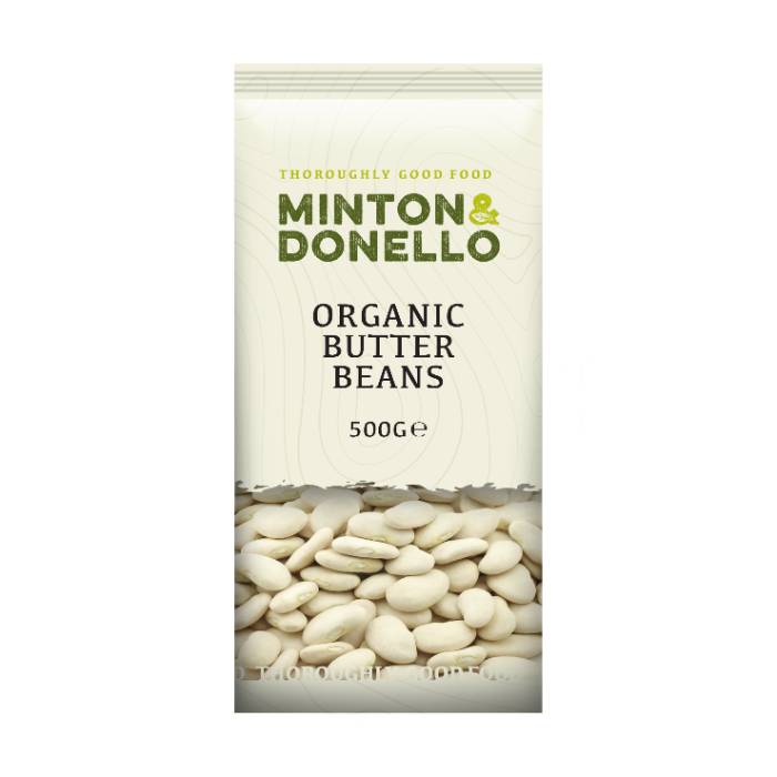 Minton & Donello - Organic Butter Beans, 500g  Pack of 6