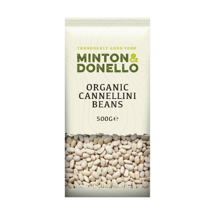 Minton & Donello - Organic Cannellini Beans, 500g  Pack of 6