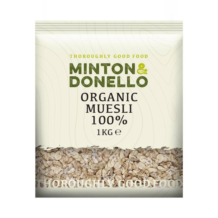 Minton & Donello - Organic Muesli 100% Organic | Pack of 6 | Multiple Sizes