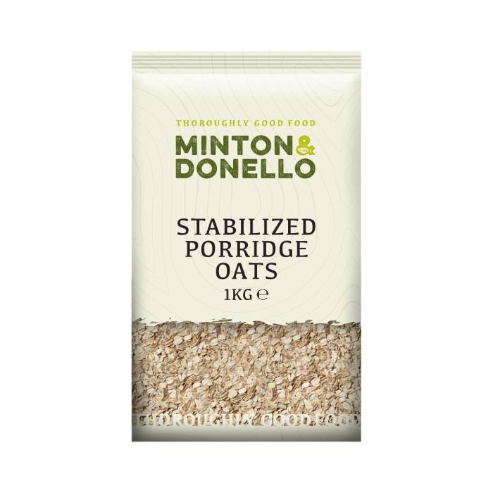 Minton & Donello - Stabilized Porridge Oats,1000g  Pack of 6