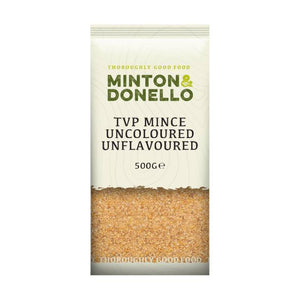 Minton & Donello - Tvp Mince Uncoloured/Unflavoured, 500g | Pack of 6